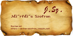 Járfás Szofron névjegykártya